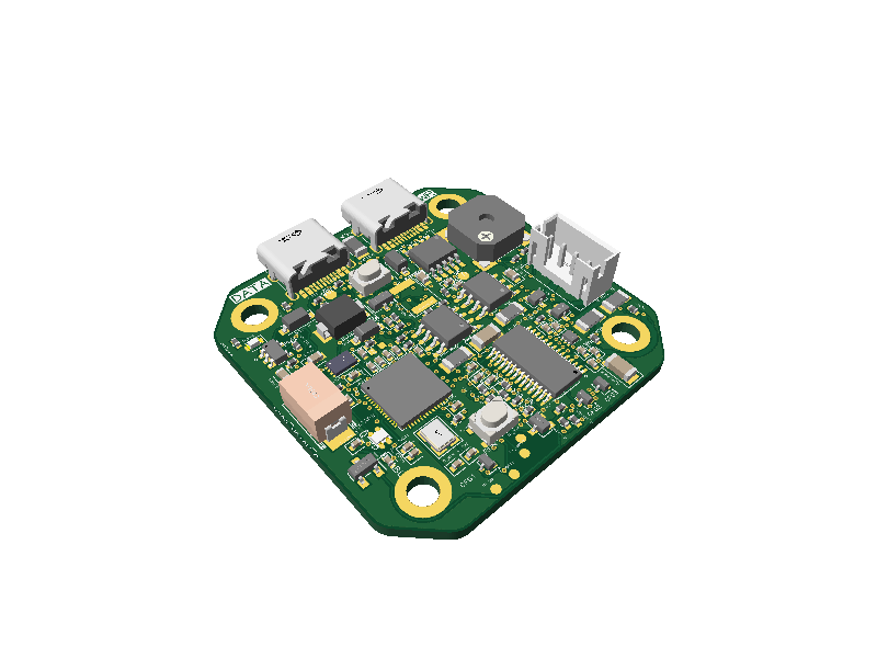 3D preview of the RP2040 motor controller board